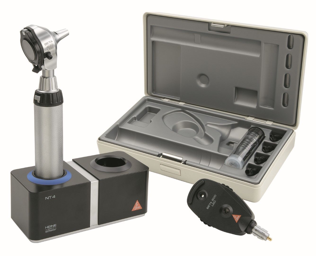 heine beta 400 led f.o otoscope beta 400 led opthalm nt 4 charger set