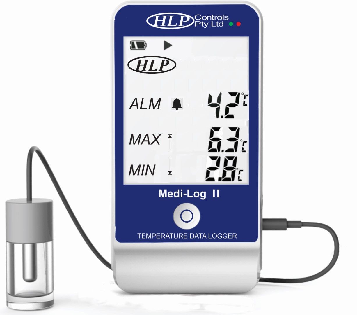 hlp medi-log ii temperature data logger