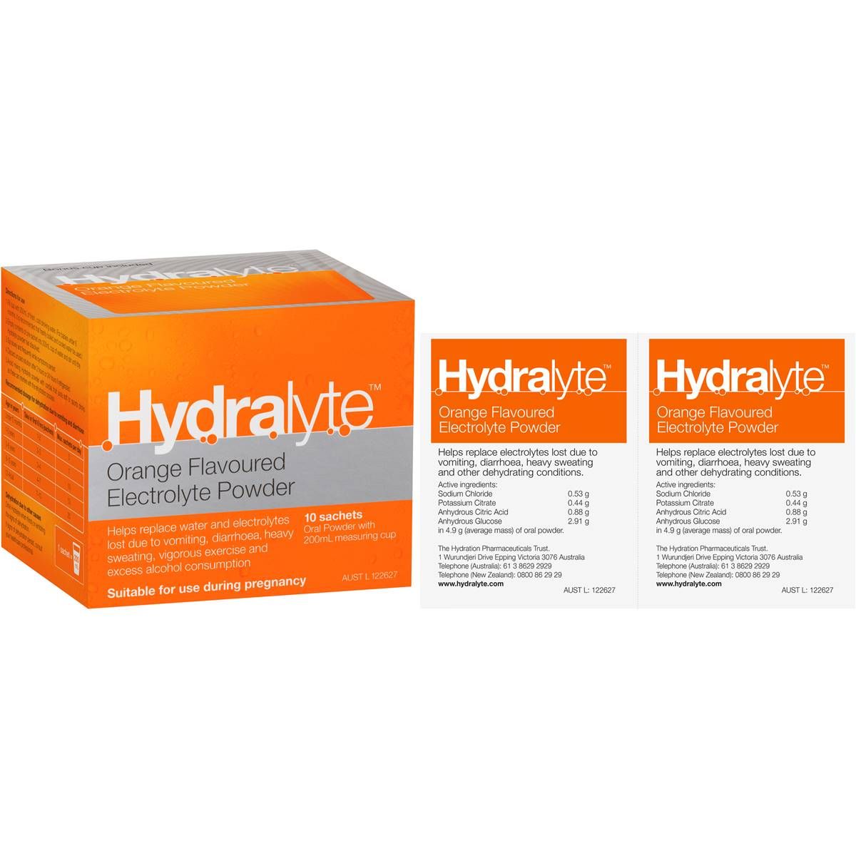 hydralyte powder 5gr orange 10 sachets