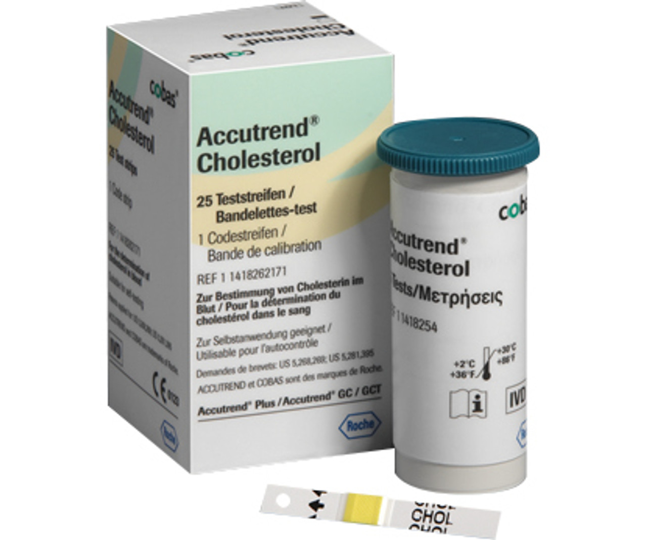 accutrend cholestrol test strips / box of 25