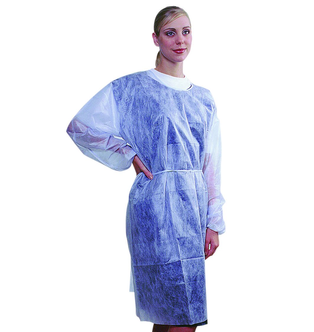 isolation gown blue/universal/box of 50