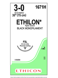 ETHILON* Nylon Sutures Black 75cm 3-0 FSL 30mm – Box/36