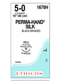 PERMA-HAND* Silk Sutures Black 45cm 5-0 PS-3 16mm - Box/36