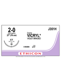 Coated VICRYL® Absorbable Sutures Violet 2-0 70cm CT 40mm - Box/36