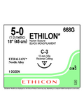 ETHILON* Nylon Sutures Black 45cm 5-0 C-3 13mm - Box/12