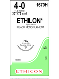 ETHILON™ Nylon Sutures Black 75cm 4-0 FSL - Box/36