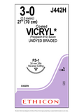 Coated VICRYL Absorbable Sutures Undyed 3-0 70cm FS-1 24mm