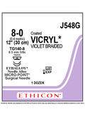 Coated VICRYL® Absorbable Sutures Violet 8-0 30cm TG140-8 6.5mm - Box/12