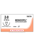 MONOCRYL® Absorbable Sutures Undyed 2-0 90cm V-34 36mm - Box/36