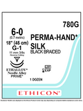 PERMA-HAND* Silk Black 45cm 6-0 G-1 11mm - Box/12