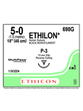 ETHILON* Nylon Sutures Black 45cm 5-0 P-3 13mm – Box/12