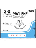 PROLENE* Polypropylene Sutures Blue 45cm 3-0 PS-1 24mm - Box/12