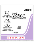 Coated VICRYL® Absorbable Sutures Undyed 7-0 45cm P-1 11mm - Box/12