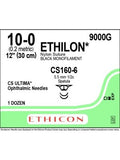 ETHILON* Nylon Sutures Black 30cm 10-0 CS160-6 5.5mm – Box/12