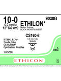 ETHILON* Nylon Sutures Black 30cm 10-0 CS160-8 5.5mm – Box/12