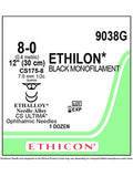 ETHILON* Nylon Sutures Black 30cm 8-0 CS175-8 7mm – Box/12