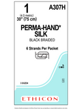 PERMAHAND® Silk Suture Black 75cm 1 Non-Needled - Box/36
