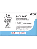 PROLENE* Polypropylene Blue 2x60cm 7-0 BV175-7 8mm - Box/12