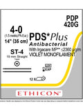 PDS® Plus Antibacterial Suture Absorbable Violet 4-0 35cm - Box/12