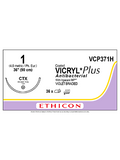 Coated VICRYL* Plus Suture Antibacterial Violet 1 90cm - Box/36