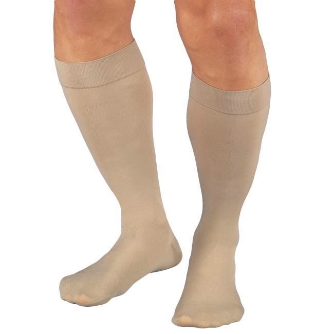 jobst mens casual sock 20-30mm hg beige