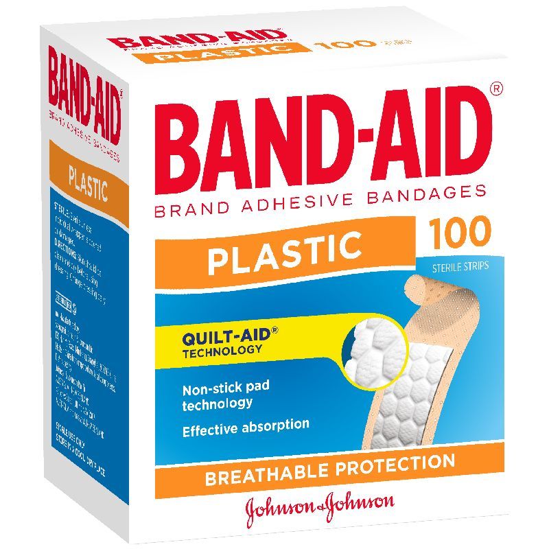 band aid strips plastic (100)
