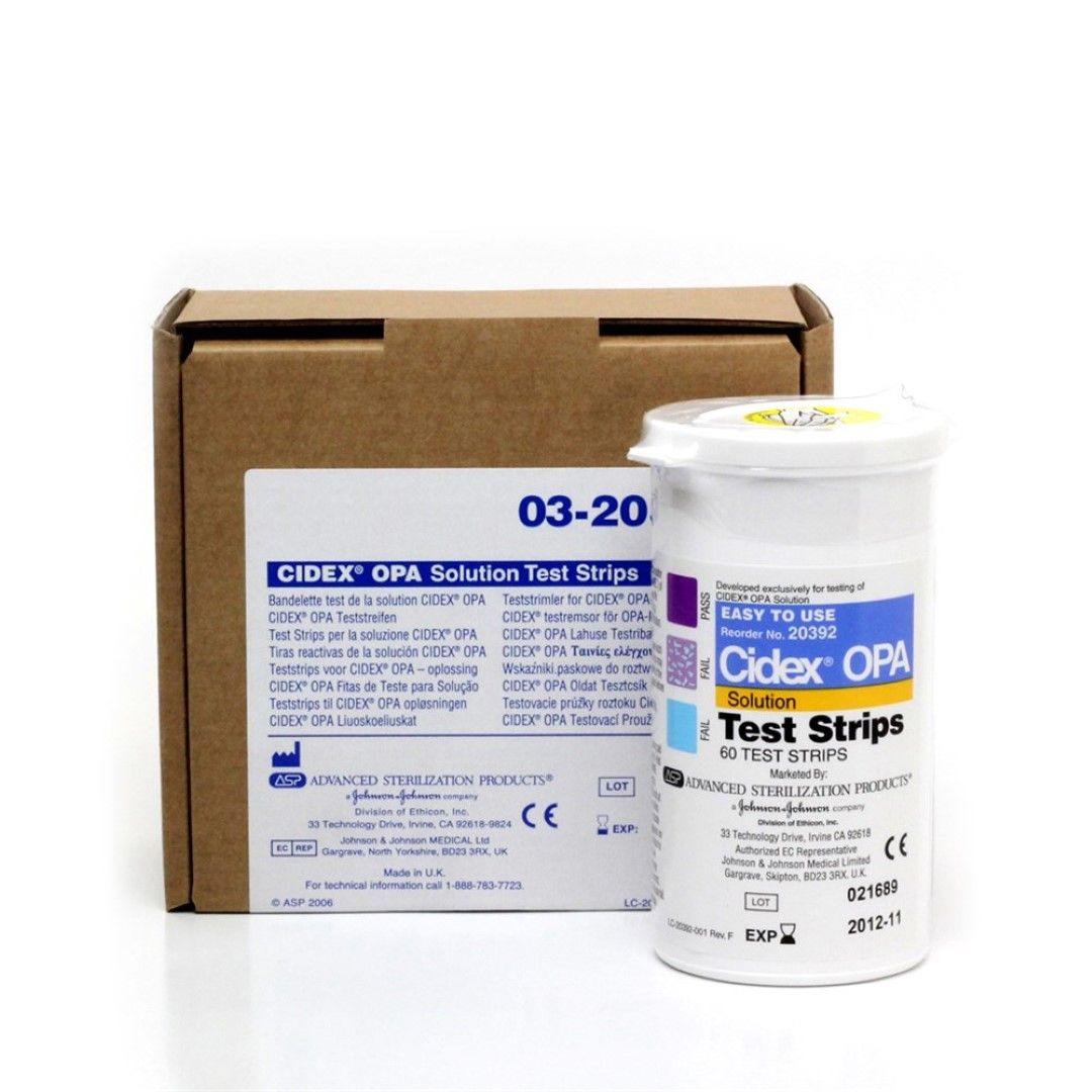 johnson & johnson cidex opa test strips / 60 strips