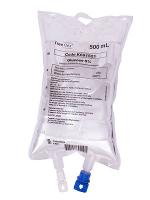 fresenius kabi glucose 5% inf bag 500ml freeflex / each