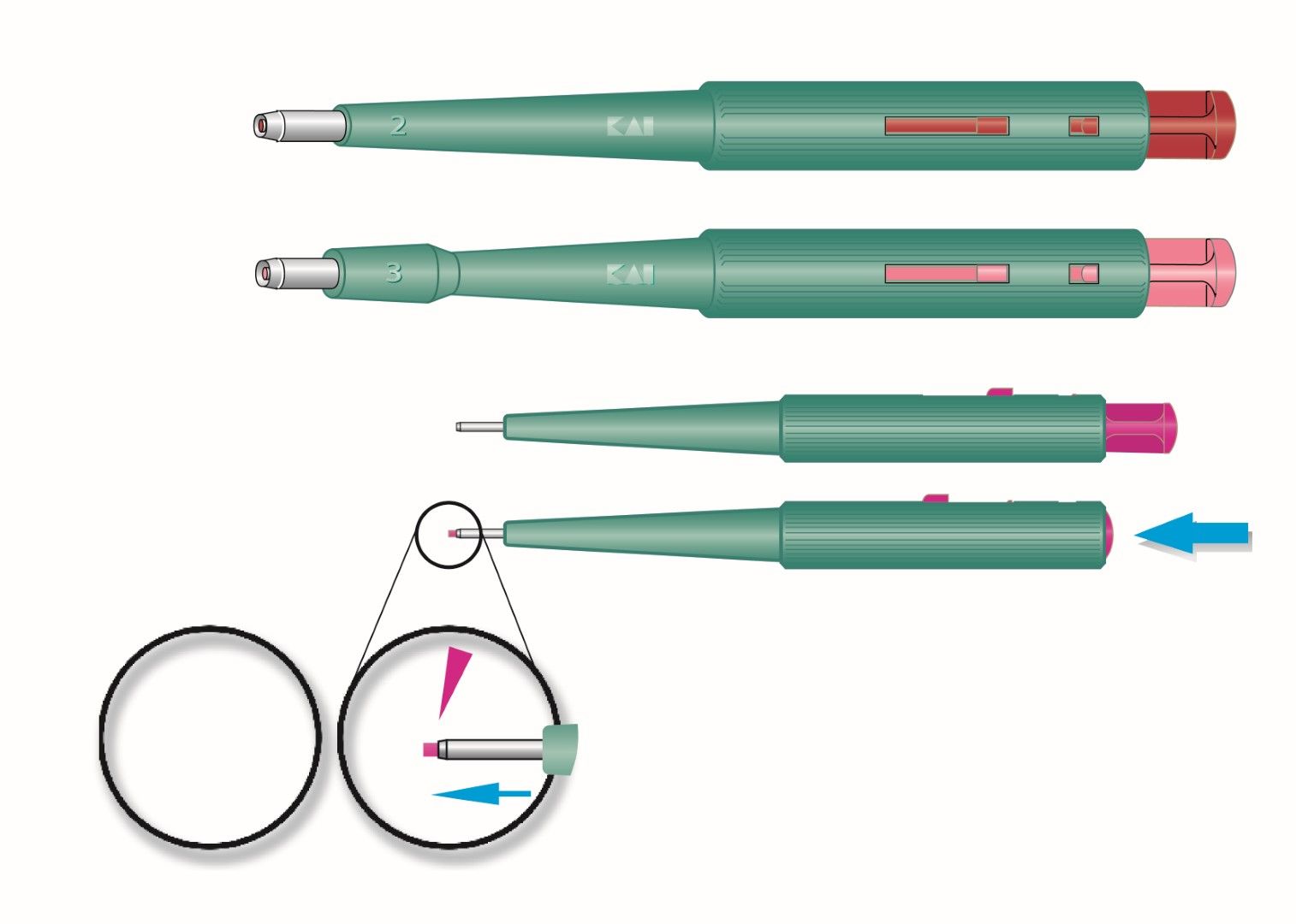 kai biopsy punch with plunger system / box of 20