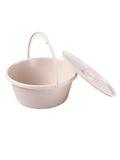 Bedside Commode Pan with Bowl and Lid