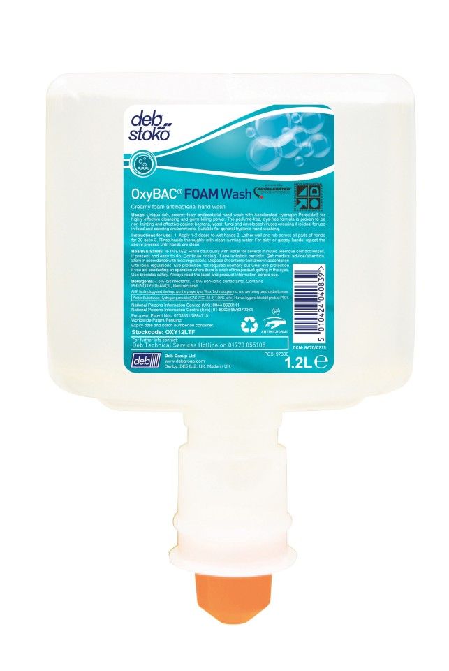 oxybac touch free 1.2 litre cartridge / box of 3