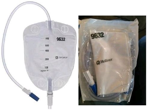 hollister leg bag 800ml/50cm w/strap sterile bx10
