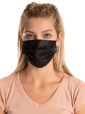 softmed level 3 face mask surgical black / box of 50