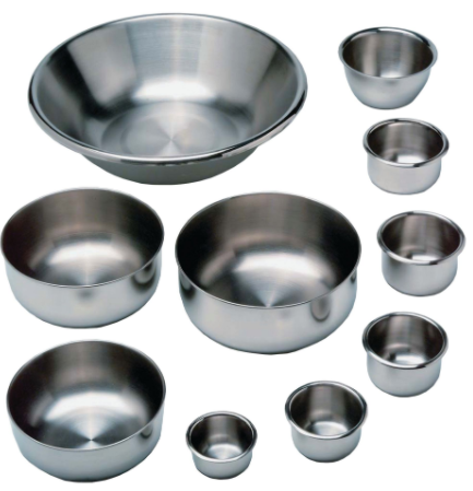 stainless steel holloware iodine bowls