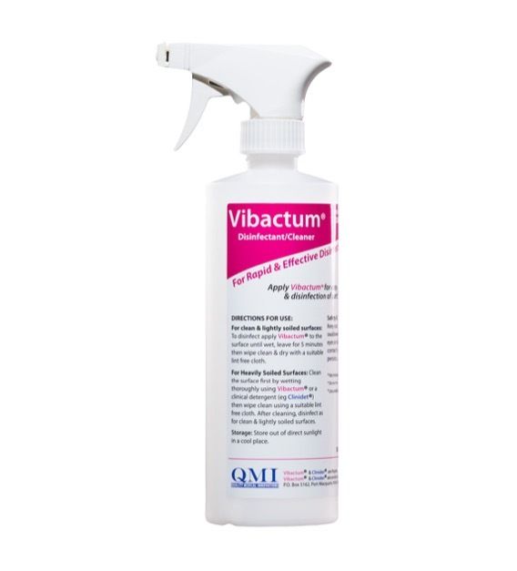 vibactum surface cleaner & hospital grade disinfectant / 500ml / spray bottle