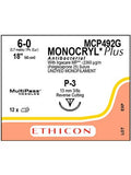 MONOCRYL® Plus Antibacterial Sutures Absorbable Undyed 6-0 45cm - Box/12