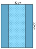 Blue PE Back Table Cover with Reinforcement 112x200cm - Ctn/40