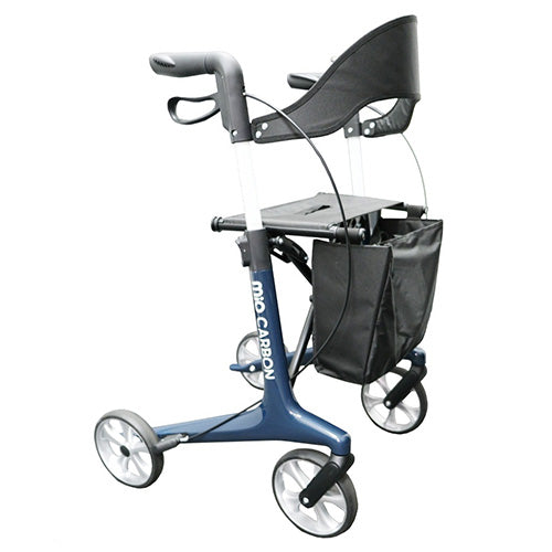 Mio Carbon Fibre Rollator - Regular Blue