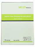 MOJO Silicone Foam Dressing Lite with Border 4x5cm - Box/10