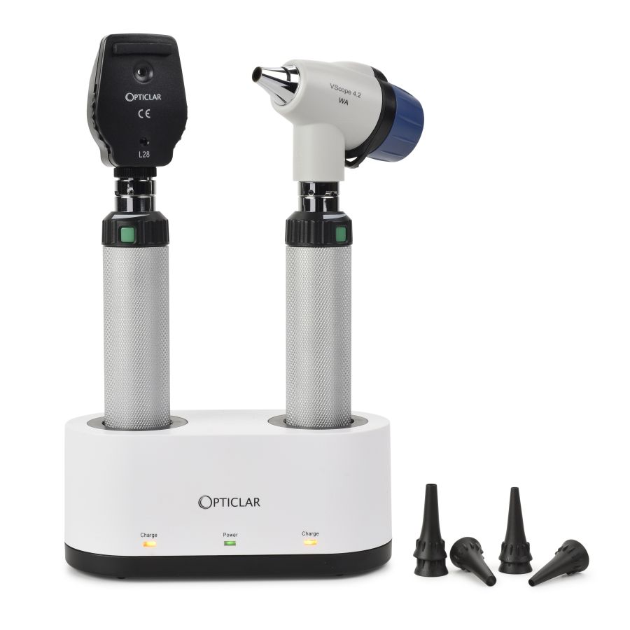 opticlar v-scope led 4.2x twin handle desk set