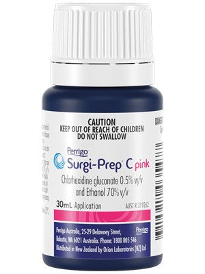 Surgical-Prep C Pink 0.5% CHLOR GLUC - 30ml