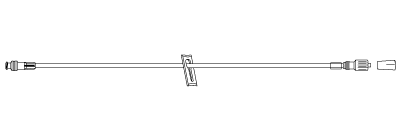 alaris extension set / sterile / small bore / 1 slide clamp & 1 male luer / each