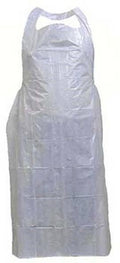 plastic apron / white / 71cm x 132cm / pack of 100