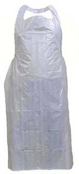 plastic apron / white / 71cm x 132cm / pack of 100