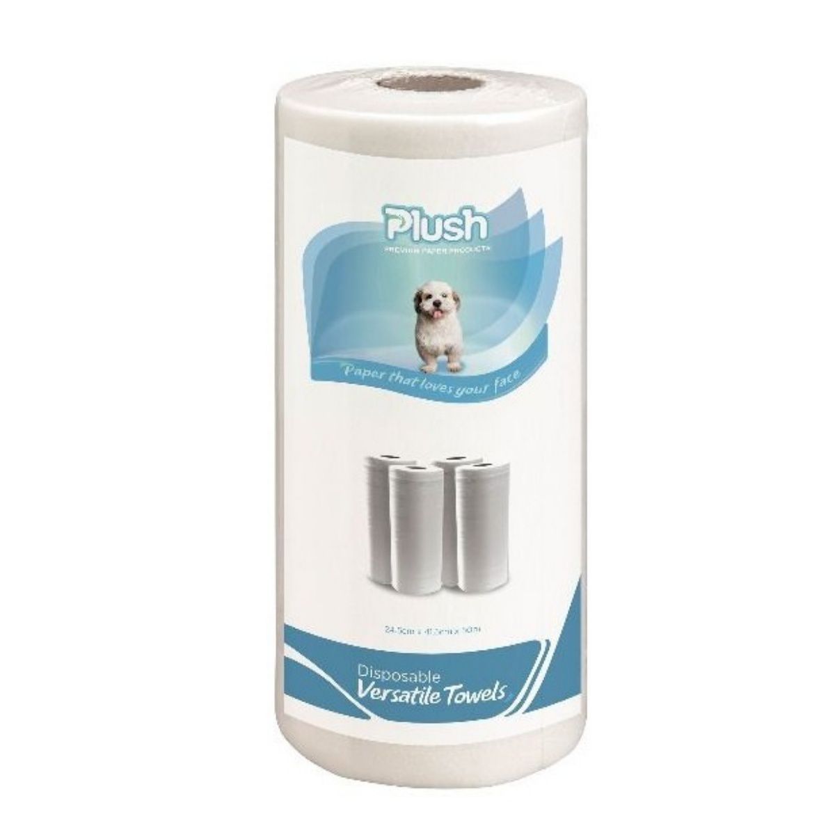 plush versatile towel / 50m roll / perforated / small / 24.5 x 41.5 cm