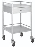 Stainless Steel Trolley Single Drawer with Lock 50x50x90cm -Each