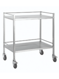 Double Stainless Steel Trolley without Drawer 80x50x90cm