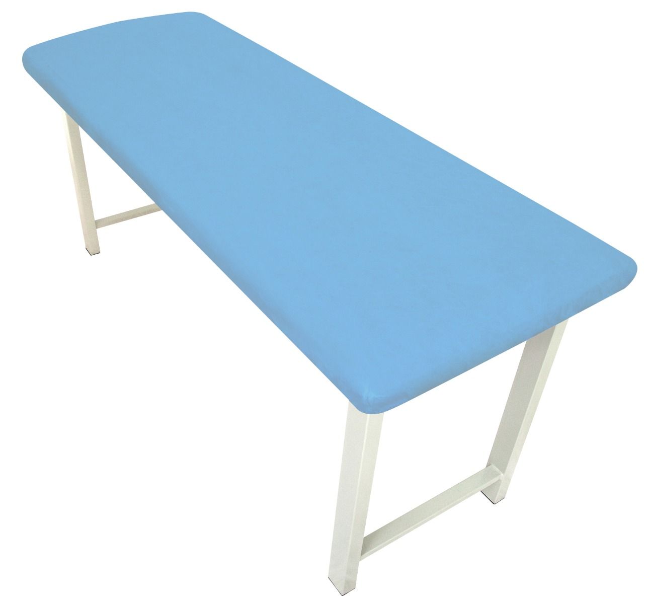 premium disposable fitted bed sheet with elastic corners / light blue / 200 x 70cm / 10cm deep / case of 100