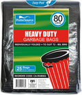 primesource garbage bags / heavy duty black 72-80l / box of 250