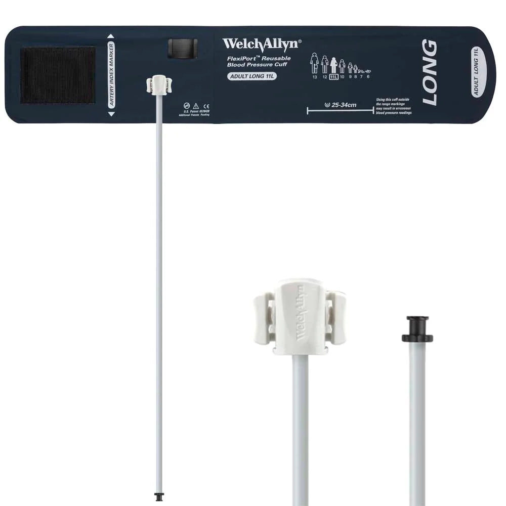 welch allyn reusable flexiport - one-tube / tp connector  / adult / size 11l / 25-34 cm
